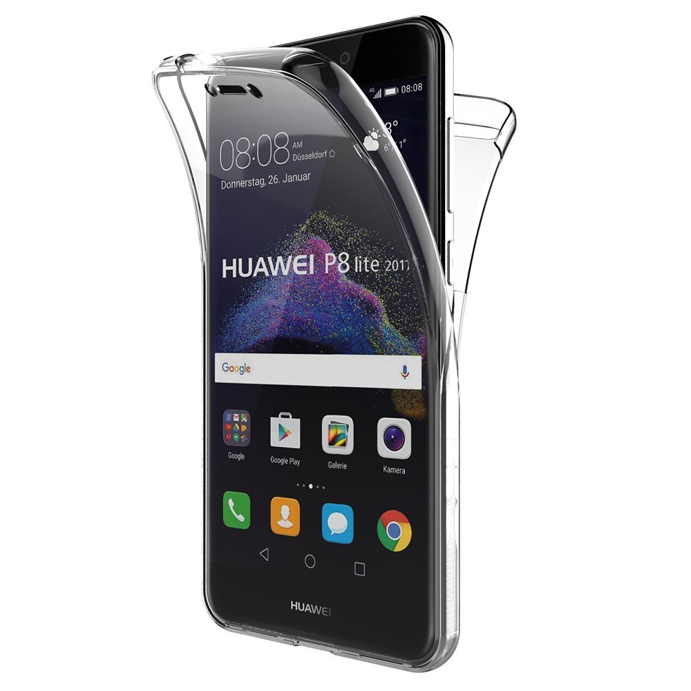 Custodia Trasparente In Silicone Semirigido Per Huawei P8 Lite, Antiurto, Antiscivolo, Leggera, Accesso A Tutte Le Funzioni
